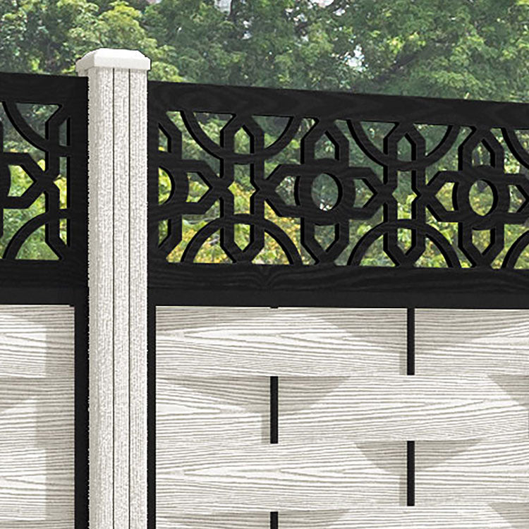 Ripple Nabila Fence Panel - Light Stone - with our composite posts