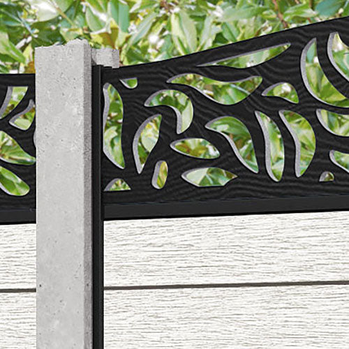 Fusion Plume Curved Top Fence Panel - Light Stone - for existing concrete posts