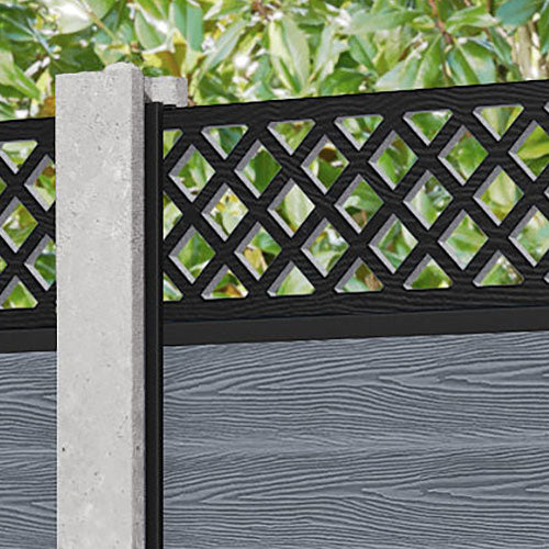 Classic Hive Fence Panel - Anthracite - for existing concrete posts