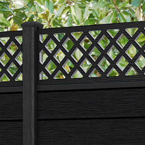Fusion Hive Fence Panel - Black - with our composite posts