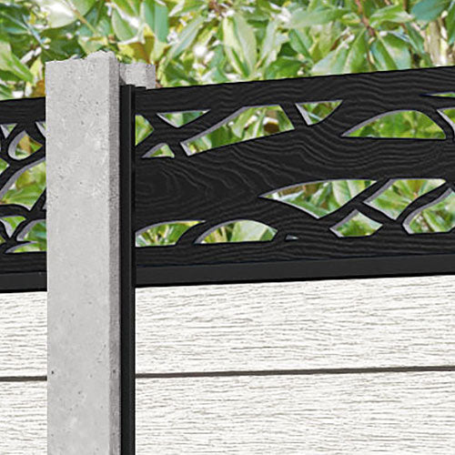 Fusion Twilight Fence Panel - Light Stone - for existing concrete posts