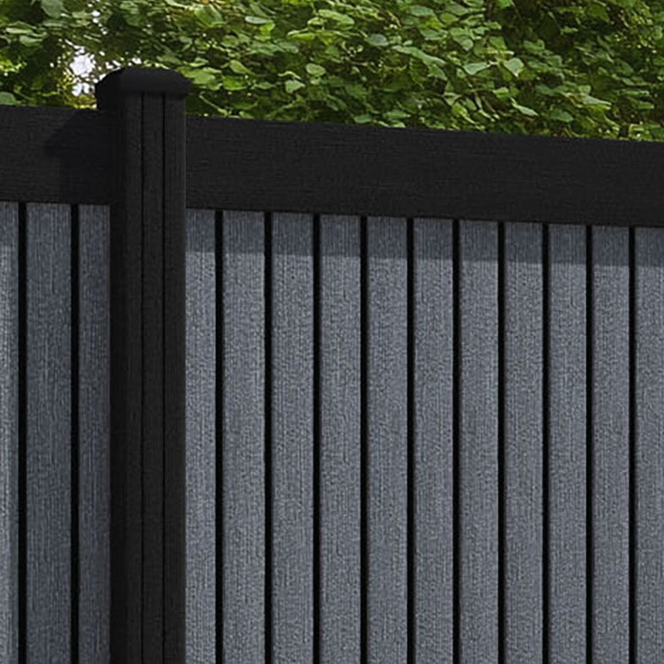 Virtis Fence Panel - Anthracite - with our aluminium posts