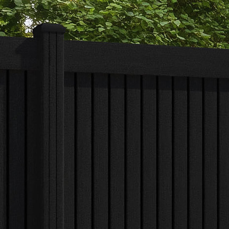 Virtis Fence Panel - Black - with our composite posts
