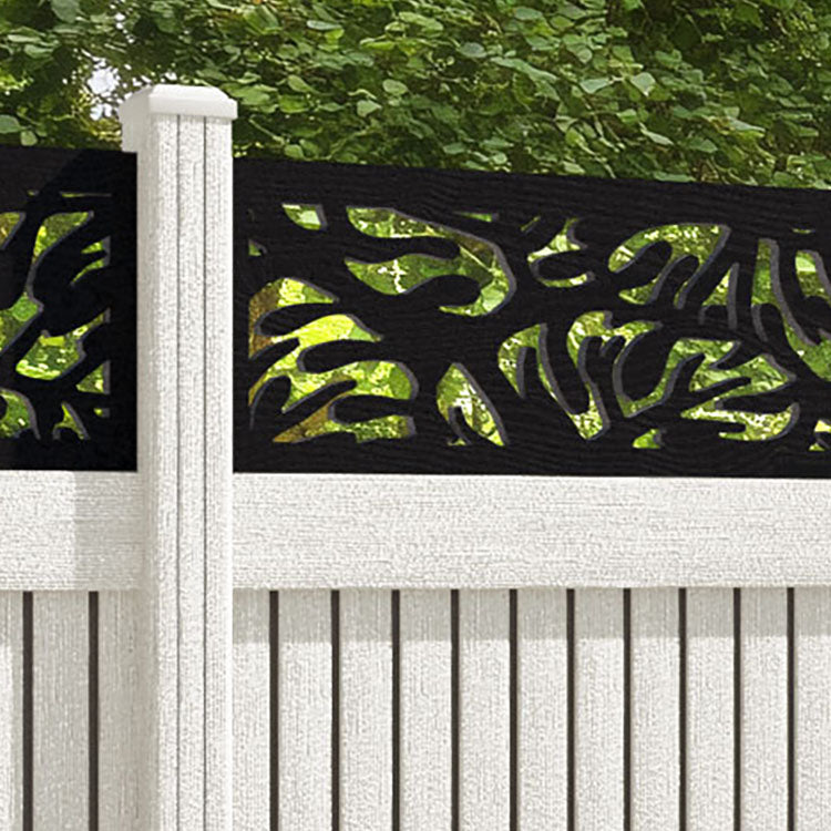 Virtis Botanic Fence Panel - Light Stone - with our composite posts