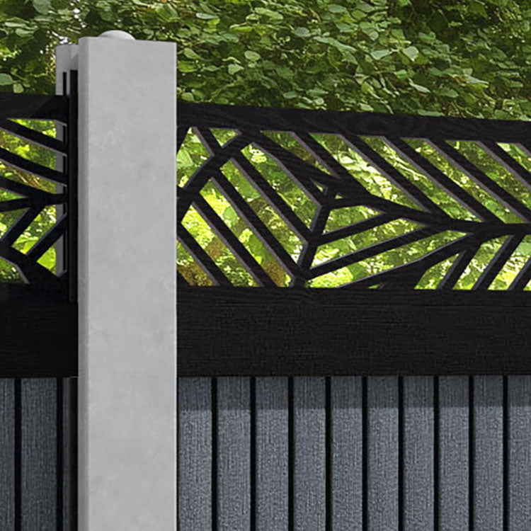 Virtis Habitat Fence Panel - Anthracite - for existing concrete posts