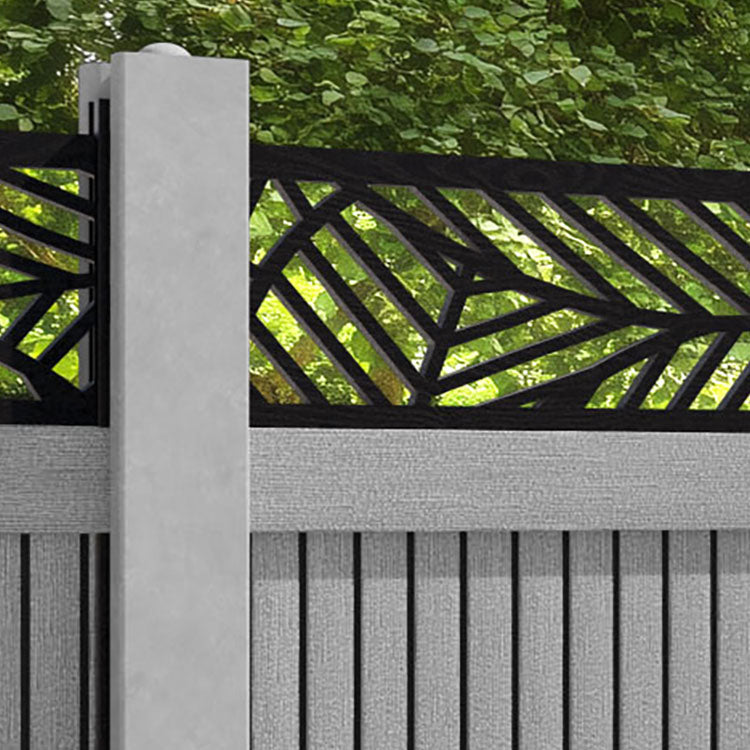 Virtis Habitat Fence Panel - Light Grey - for existing concrete posts