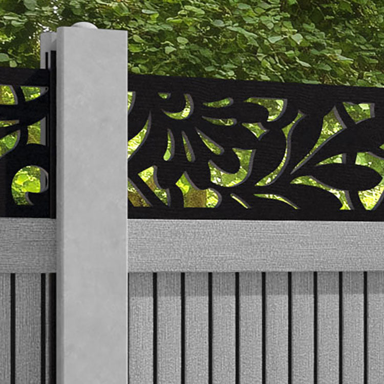 Virtis Heritage Fence Panel - Light Grey - for existing concrete posts