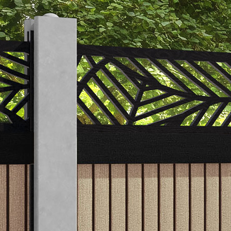 Virtis Habitat Fence Panel - Light Oak - for existing concrete posts