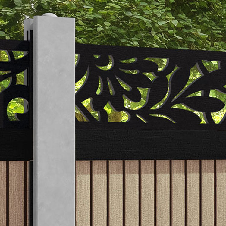 Virtis Heritage Fence Panel - Light Oak - for existing concrete posts