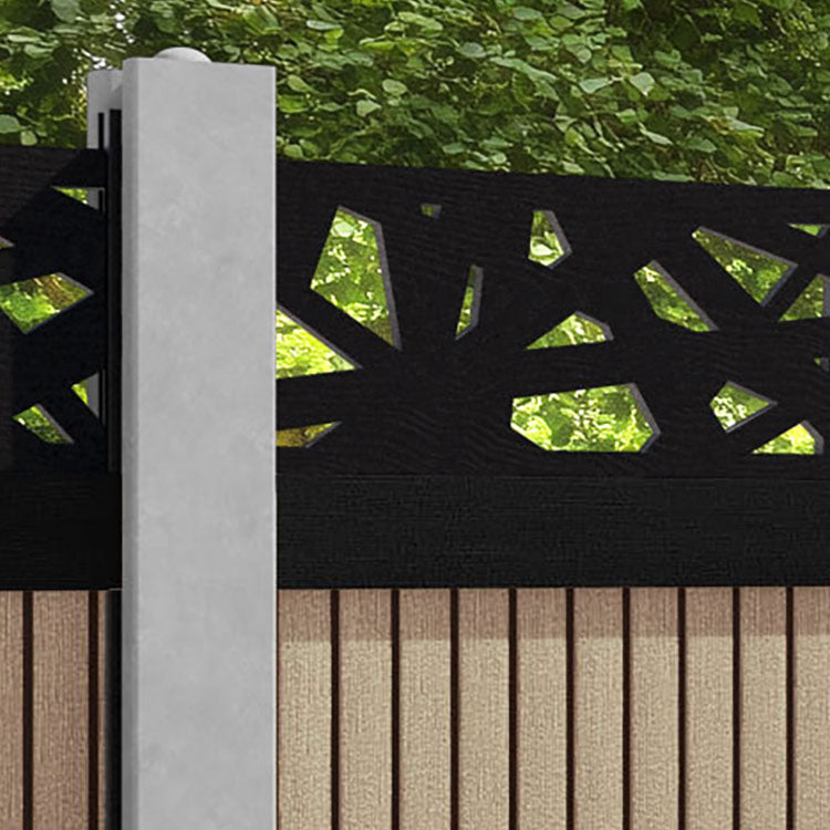 Virtis Prism Fence Panel - Light Oak - for existing concrete posts