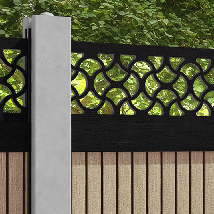 Virtis Vida Fence Panel - Light Oak - for existing concrete posts