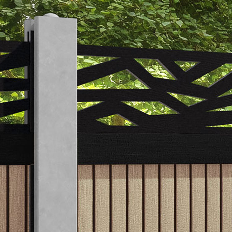 Virtis Zenith Fence Panel - Light Oak - for existing concrete posts