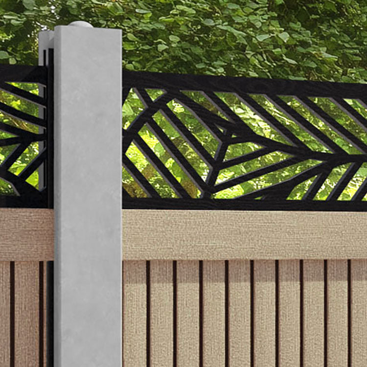 Virtis Habitat Fence Panel - Light Oak - for existing concrete posts