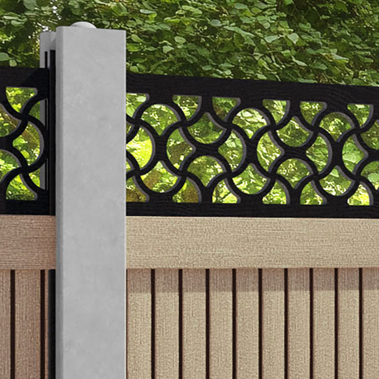 Virtis Vida Fence Panel - Light Oak - for existing concrete posts