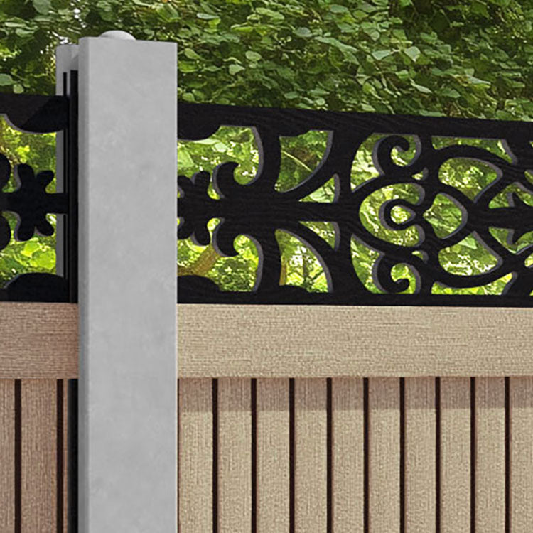 Virtis Windsor Fence Panel - Light Oak - for existing concrete posts