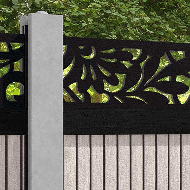 Virtis Heritage Fence Panel - Mid Stone - for existing concrete posts