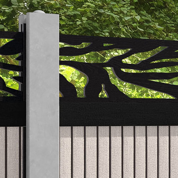 Virtis Malawi Fence Panel - Mid Stone - for existing concrete posts