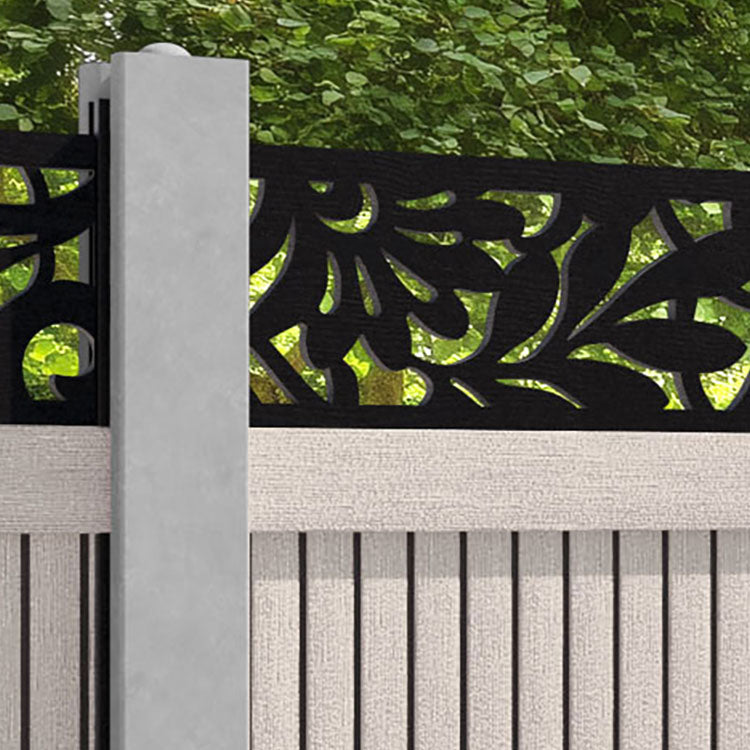 Virtis Heritage Fence Panel - Mid Stone - for existing concrete posts