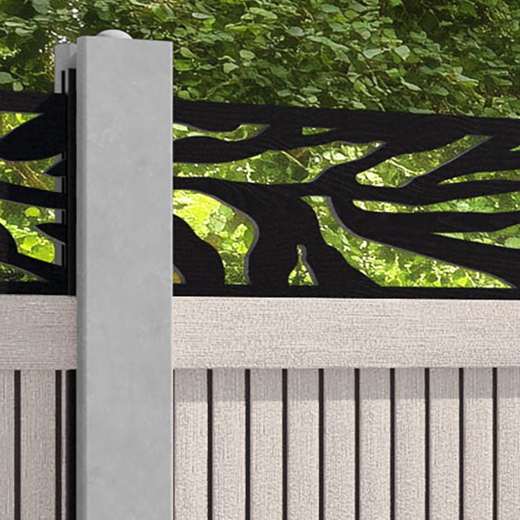 Virtis Malawi Fence Panel - Mid Stone - for existing concrete posts