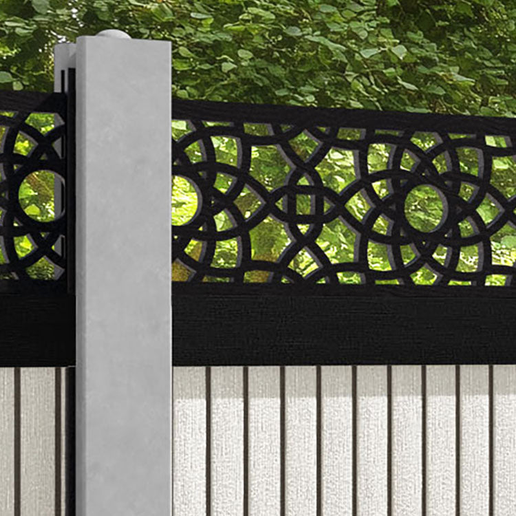 Virtis Ambar Fence Panel - Light Stone - for existing concrete posts