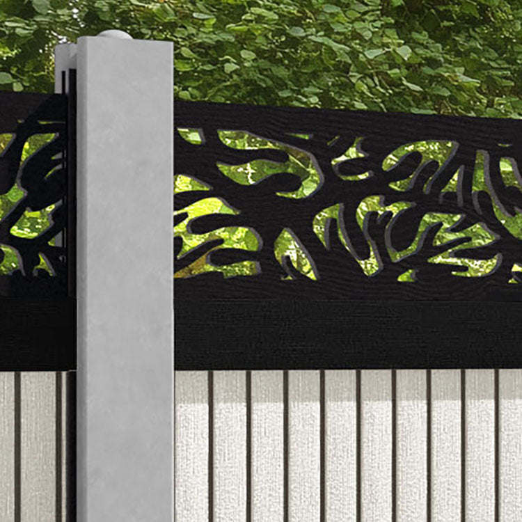 Virtis Botanic Fence Panel - Light Stone - for existing concrete posts