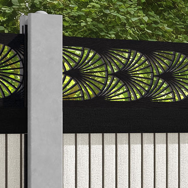 Virtis Laurel Fence Panel - Light Stone - for existing concrete posts