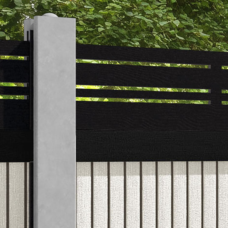 Virtis Linea Fence Panel - Light Stone - for existing concrete posts