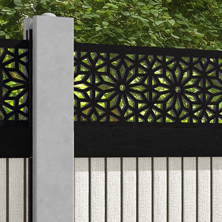 Virtis Narwa Fence Panel - Light Stone - for existing concrete posts