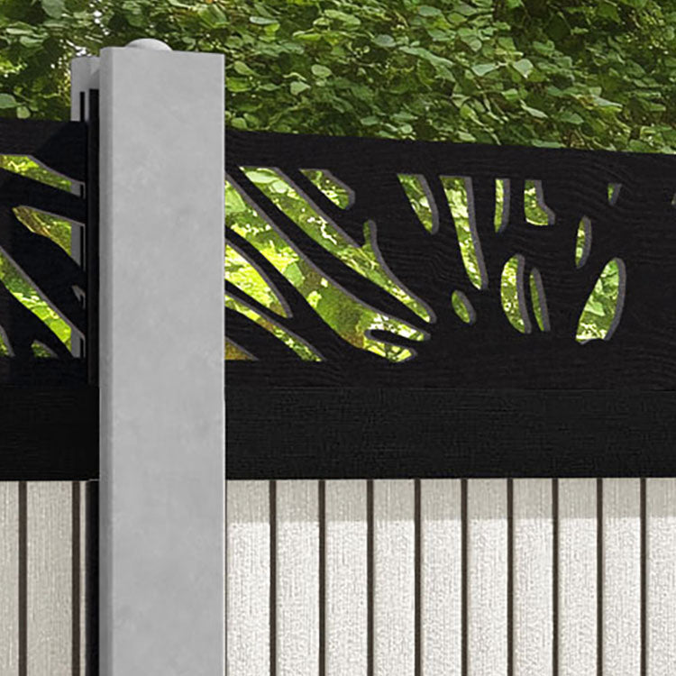 Virtis Poppy Fence Panel - Light Stone - for existing concrete posts