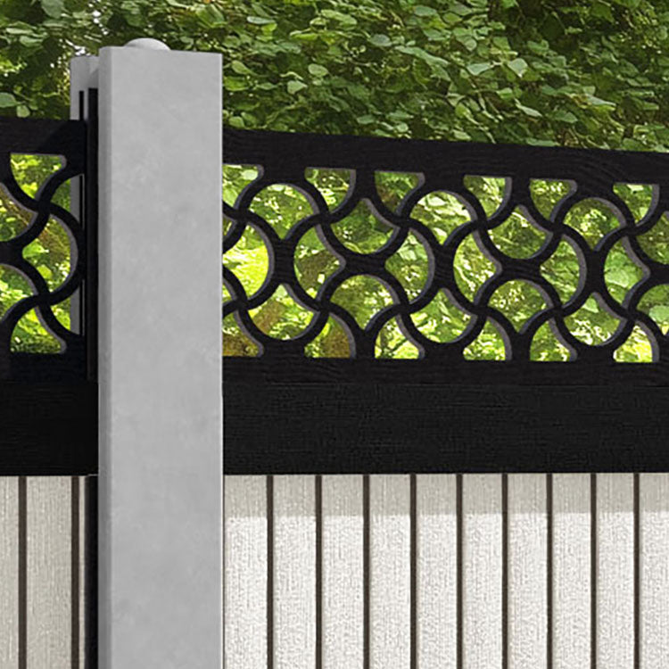 Virtis Vida Fence Panel - Light Stone - for existing concrete posts