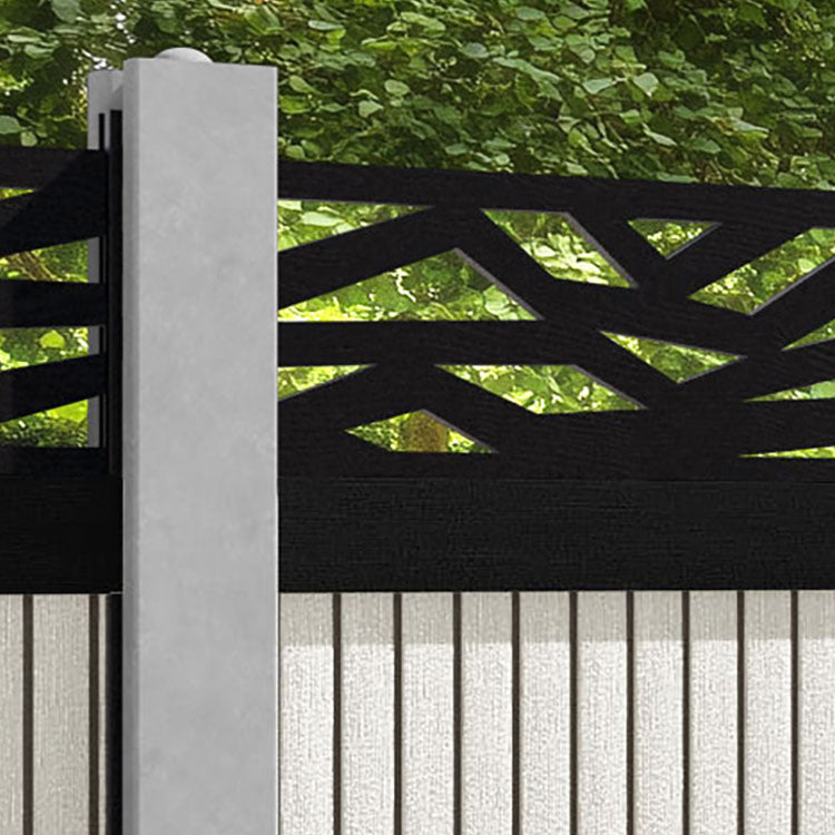 Virtis Zenith Fence Panel - Light Stone - for existing concrete posts