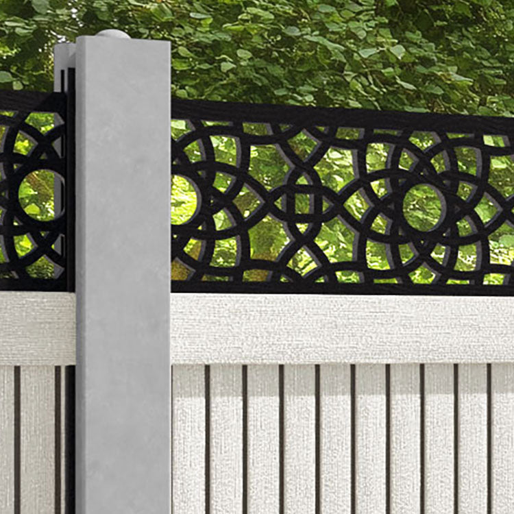Virtis Ambar Fence Panel - Light Stone - for existing concrete posts