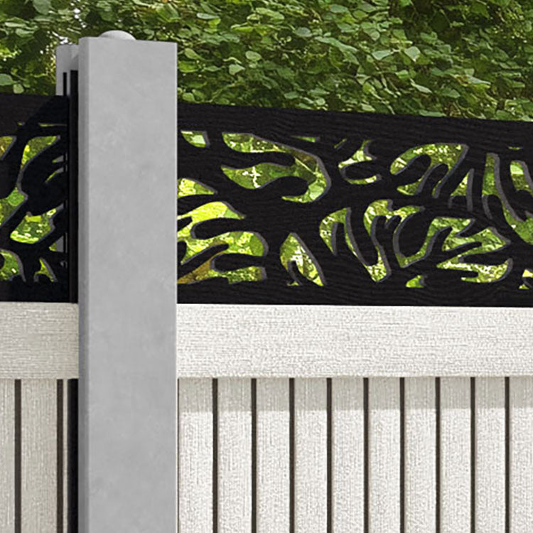 Virtis Botanic Fence Panel - Light Stone - for existing concrete posts