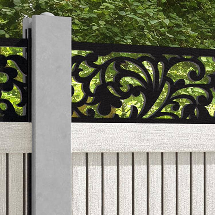 Virtis Eden Fence Panel - Light Stone - for existing concrete posts