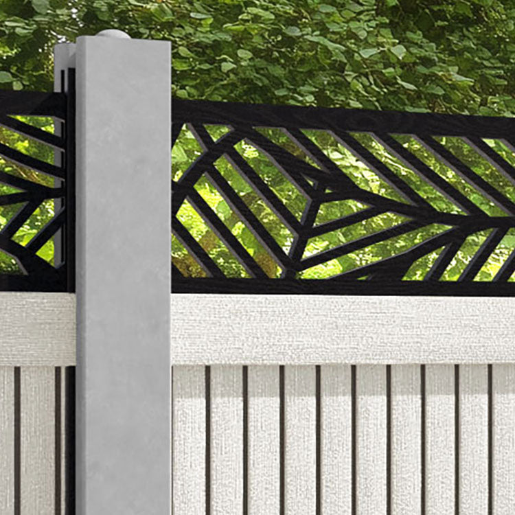 Virtis Habitat Fence Panel - Light Stone - for existing concrete posts