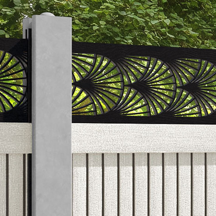 Virtis Laurel Fence Panel - Light Stone - for existing concrete posts