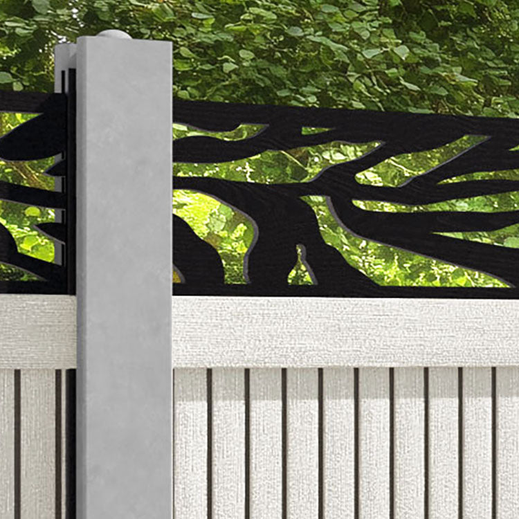 Virtis Malawi Fence Panel - Light Stone - for existing concrete posts
