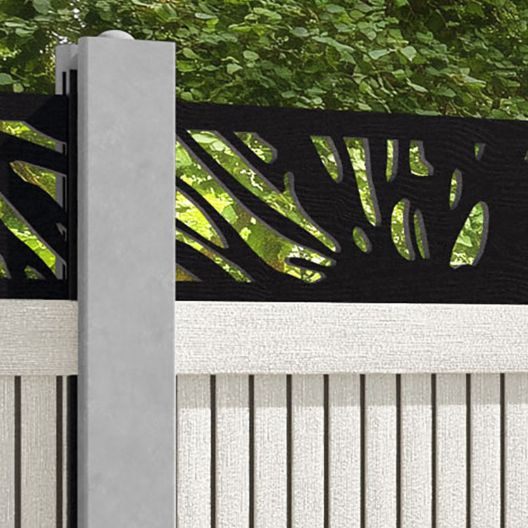 Virtis Poppy Fence Panel - Light Stone - for existing concrete posts