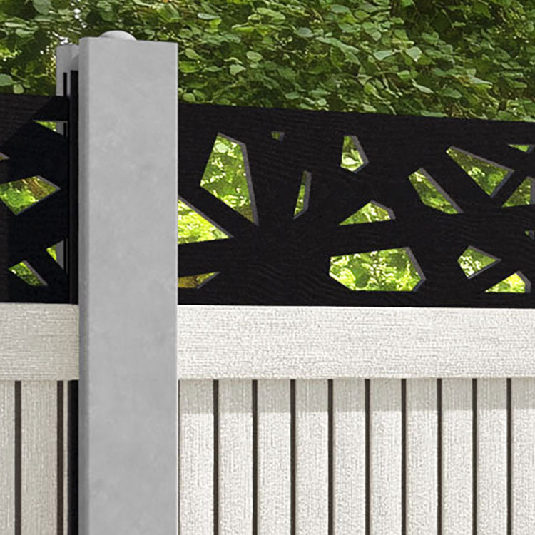 Virtis Prism Fence Panel - Light Stone - for existing concrete posts