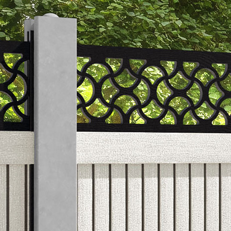Virtis Vida Fence Panel - Light Stone - for existing concrete posts