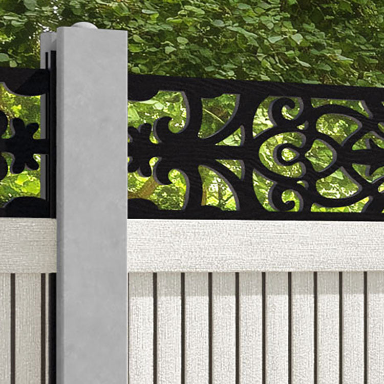 Virtis Windsor Fence Panel - Mid Stone - for existing concrete posts