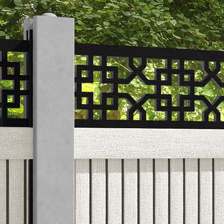 Virtis Zaria Fence Panel - Light Stone - for existing concrete posts