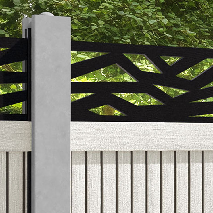 Virtis Zenith Fence Panel - Light Stone - for existing concrete posts