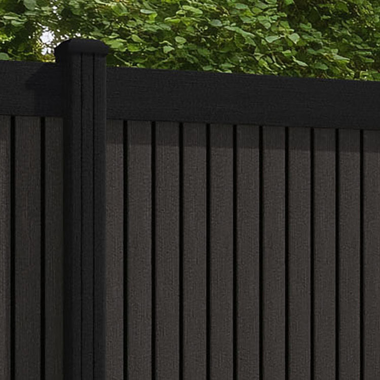 Virtis Fence Panel - Dark Oak - with our composite posts
