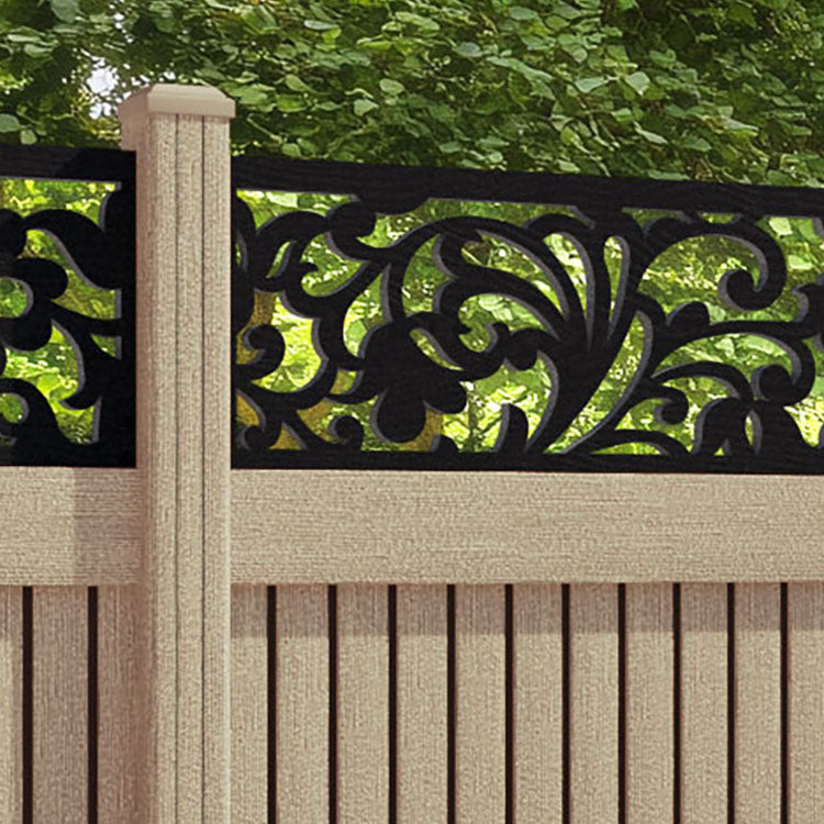 Virtis Eden Fence Panel - Light Oak - with our composite posts