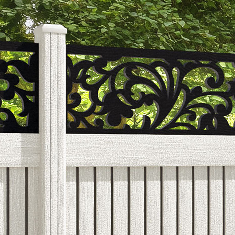 Virtis Eden Fence Panel - Light Stone - with our composite posts