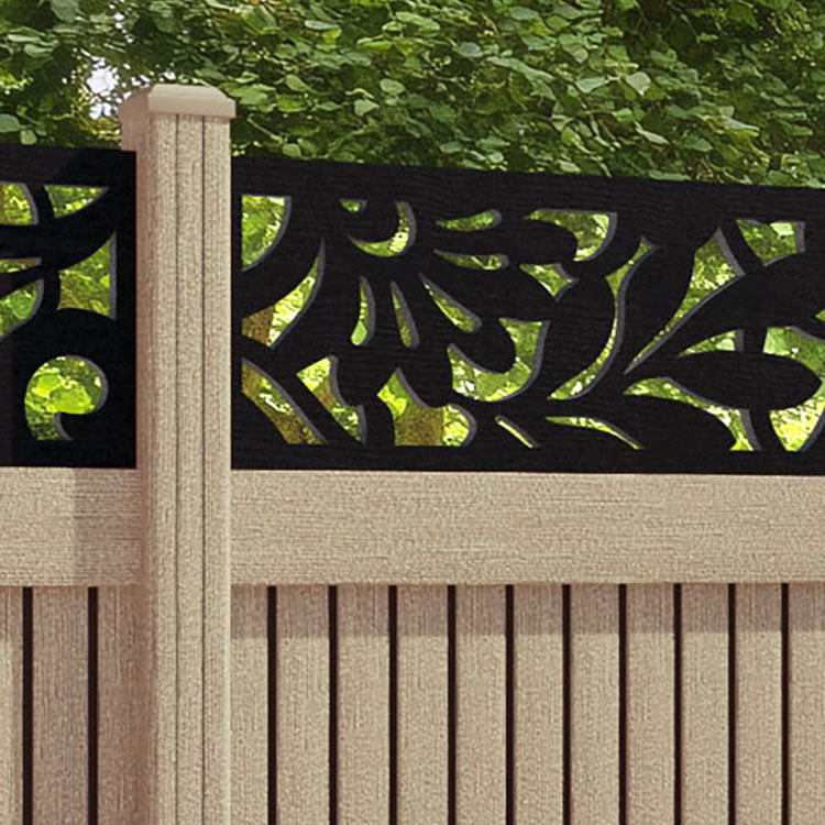 Virtis Heritage Fence Panel - Light Oak - with our composite posts