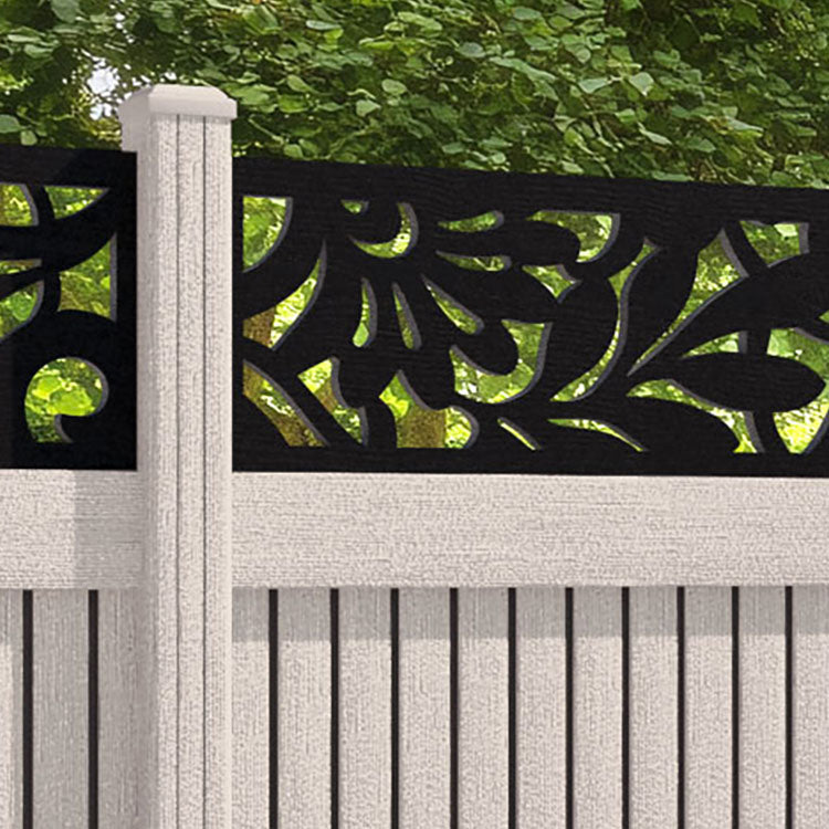 Virtis Heritage Fence Panel - Mid Stone - with our composite posts