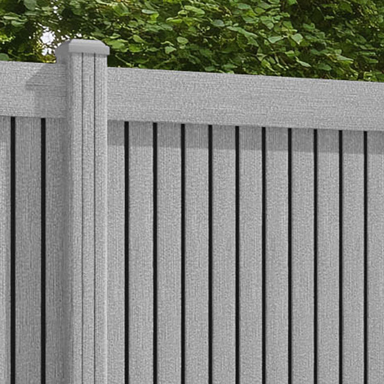 Virtis Fence Panel - Light Grey - with our composite posts