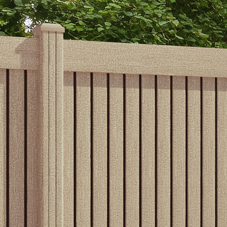 Virtis Fence Panel - Light Oak - with our composite posts